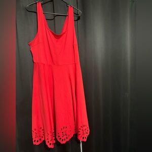 Elegant Red Sleeveless Dress